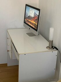 Písací PC stolík pracovný biely - 4