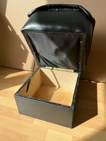 Vintage kožená taburetka - 4