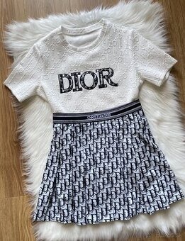 Dior Súprava - tričko +sukňa - biela - 4