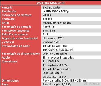 200xHZ 30" IPS monitor so stojanom - TOP Msi esport monitor - 4