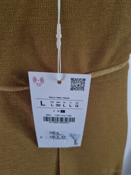 nové horčicové šaty Zara veľ. L - 4