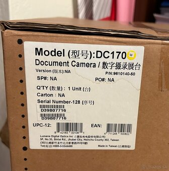 Predám úplne nový Vizualizér Lumens DC170 - 4