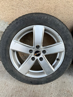 Hliníkové disky 16 5x112 + zimné pneu Dunlop 205/55 R16 - 4