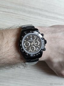 Luxusné hodinky - Pagani Design Black Silver 2 typy náramkov - 4