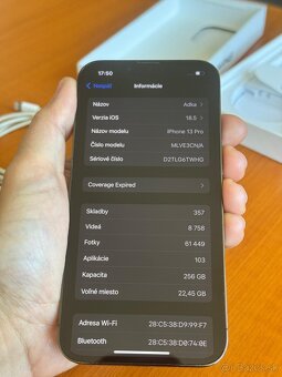 iPhone 13 Pro 256GB graphite + 3 káble, krabička - 4