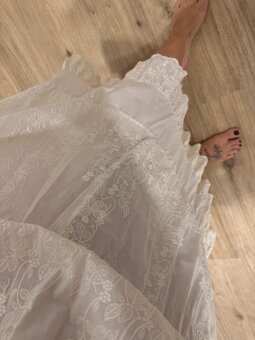 Nové hačkované/čipkované dámske šaty ZARA - 4