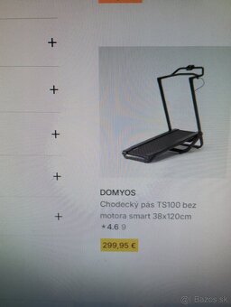 Bežecký/chodecký pás DOMYOS/DECATHLON W100 - NOVÝ za 1/2ceny - 4