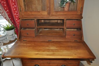 Knižnica TEAK z prírodného masívneho dreva - 4