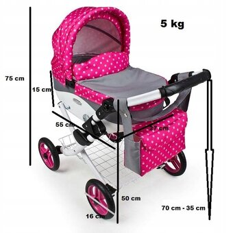 Kočík pre bábiku + spievajúca bábika - 4