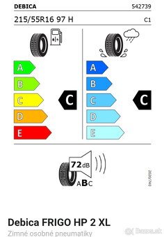 Zimné pneu Debica frigo HP 2 XL 215/55 r16 2025 - 4