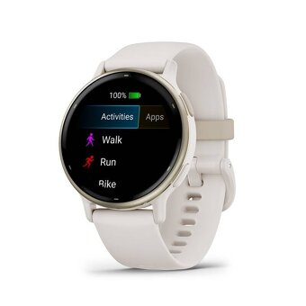 Garmin vívoactive 5 - Cream Gold / Ivory Silicone Band - 4