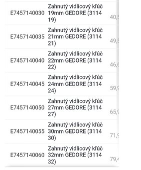 Gedore zahnuté vidlicové klúče, náradie - 4