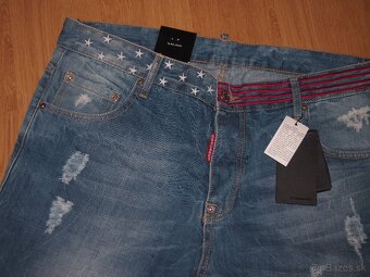 dsquared2 pánske rifľové kraťasy - 4