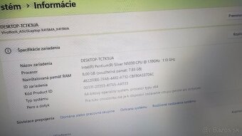 Asus X415M - intel procesor, 8GB RAM, 128GB SSD, 8hod bat - 4