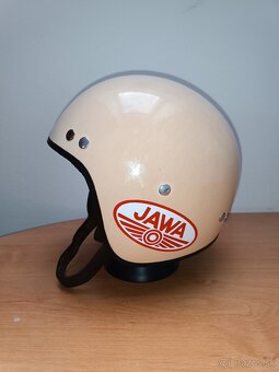 Stará přilba, helma, bílá -  Jawa - 4