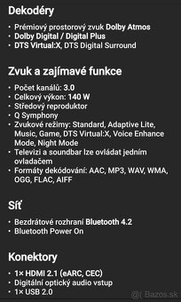 Predám soundbar Samsung HW-S50B - 4