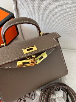 Hermes kelly mini kabelka khaki s krabicou - 4