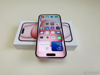 APPLE iPHONE 15 128GB PINK TOP STAV, BATERKA 100% - 4