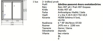 Zdvižno-posuvný HST 3sklo so sieťkou proti hmyzu - 4