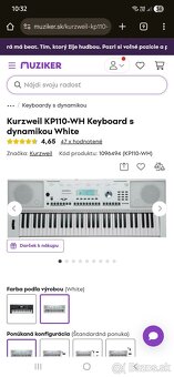 Kurzweil KP110-WH Keyboard s dynamikou White - 4