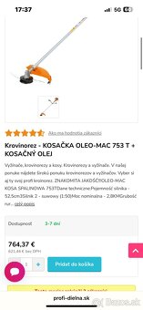 Predám krovinorez oleo-Mac 753 T - 4