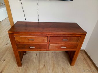 Konzolový stolík z akáciového drevq - 4