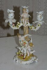 Zámecké porcelánové svícny - pár - 4