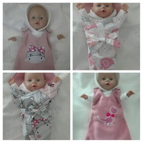Sety, zavinovačky, spacie vaky pre 32 cm baby born bábiky - 4
