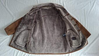 Pánsky kožuch zateplený kabát, veľ.L.. - 4