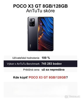 Xiaomi Poco X3 GT 8GB/128GB White - 4