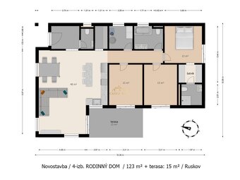 NOVÝ 4-izb. Dom (124 m²) s pekným pozemkom (648 m²) / Ruskov - 4