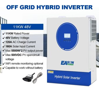 Hybridný menič 48V 11KW 2xMPPT - 4