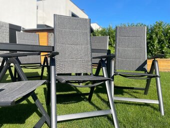 Záhradné sedenie - set 8+1 hliník / antracit - 4