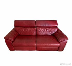 NATUZZI - luxusní kožená polohovací sofa, PC 4.990 EUR - 4