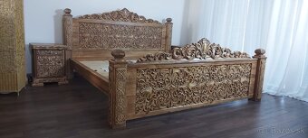 Manželská drevená posteľ 180×200 vrátane ortopedických rošto - 4