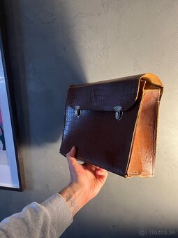 Kožená brašňa I aktovka I taška I vintage - 4