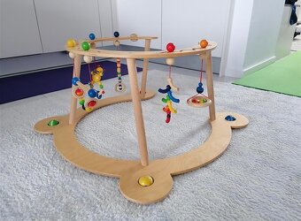 Drevené chodítko / oblúk na rozvoj motoriky - 4