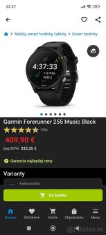 Predám týždeň používané garmin forerunner 255 music - 4