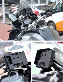 Držák telefonu na motocykl s kabely - 4