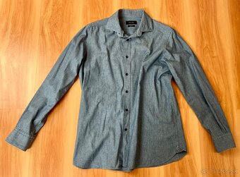 Modrá košeľa, Massimo Dutti, L - 4
