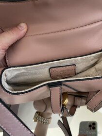 Predám Dior saddle bag, nude- ružová kabelka - 4