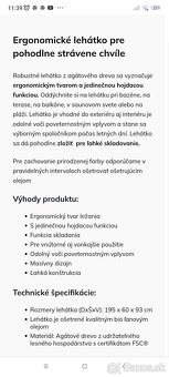 Ergonomické lehátko - agát - 4