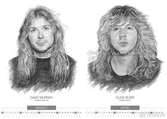 unikátny kreslený kalendár portrétov Iron Maiden 2026 - 4