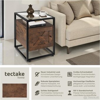 Nočný stolík tectake® – nový - 4
