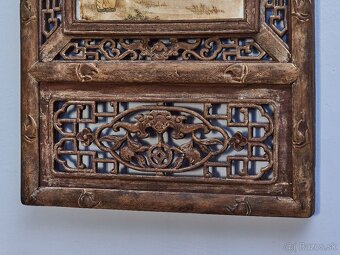 Čínsky porcelánový panel s maľbou detí - 4