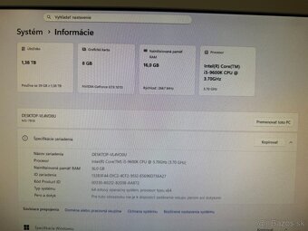 Herný počítač i5-9600K / GTX 1070 / 16GB / SSD + HDD / RGB - 4