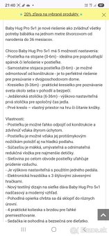 Postieľka/lehátko/stolička Baby Hug Pro Chicco - 4