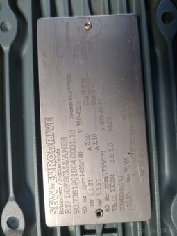 Predám novú priamu prevodovku SEW a el.motor 1,1kW - 4