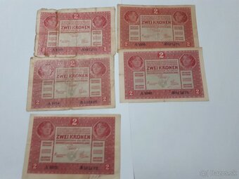 Bankovky 2 korona 1917 seriaA, nad 7000 a klasicke - 4