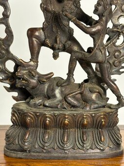 Starožitná bronzová soška Yamantaka (Tibet) - 4